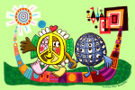 Peace Being Leaves Home - computer graphic - 2010