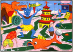 GO GO Golf - Silk Screen Print - 33 x 42