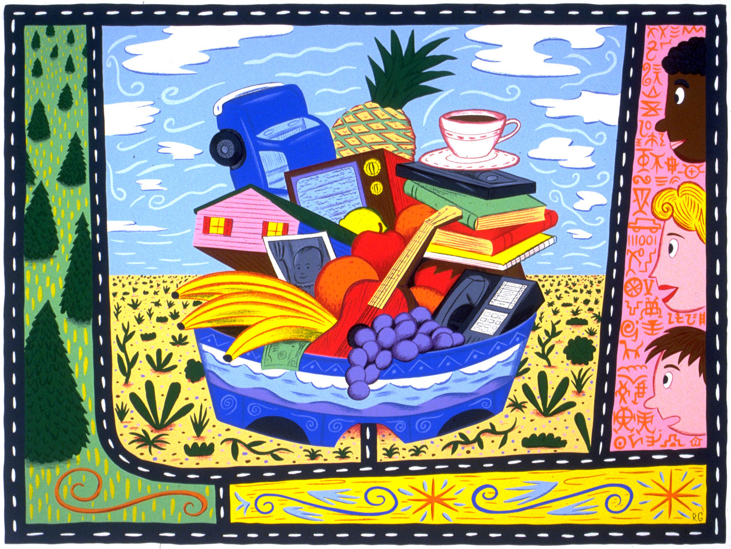 BOWL OF LIFE - Silk Screen Print - 33 x 42 BOWL OF LIFE - Silk Screen Print - 33 x 42