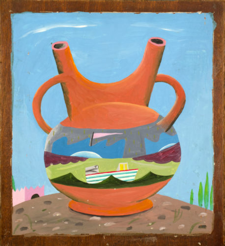 "The Amphora" 1981 Acrylic on wood panel 22 x 20