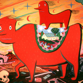 "The Ride" 1983 Acrylic on wood panel 48 x 60