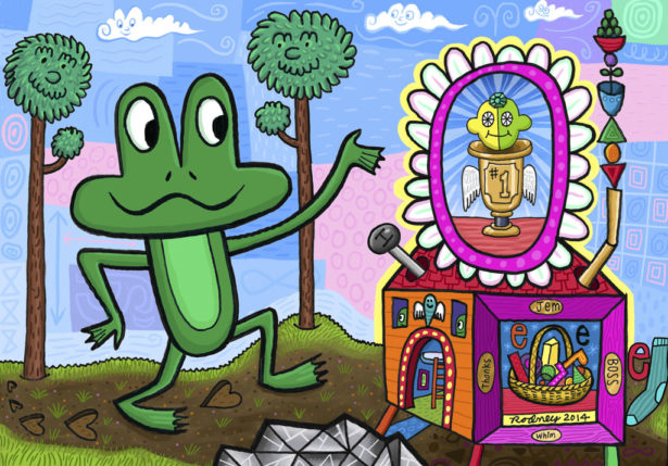 "Frogiche Wins The Award" Digital Painting