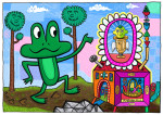 "Frogiche Wins The Award" Digital Painting