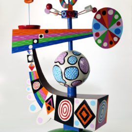 Comet - Acrylic on wood and ceramic, 2005