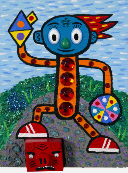 This Time Hero Wins - Acrylic on wood panel - 6 x 5.5 inche