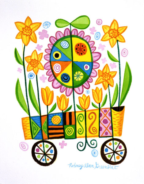 "Spring Yellow" watercolor on paper, 11x14 inches, May 3, 2007