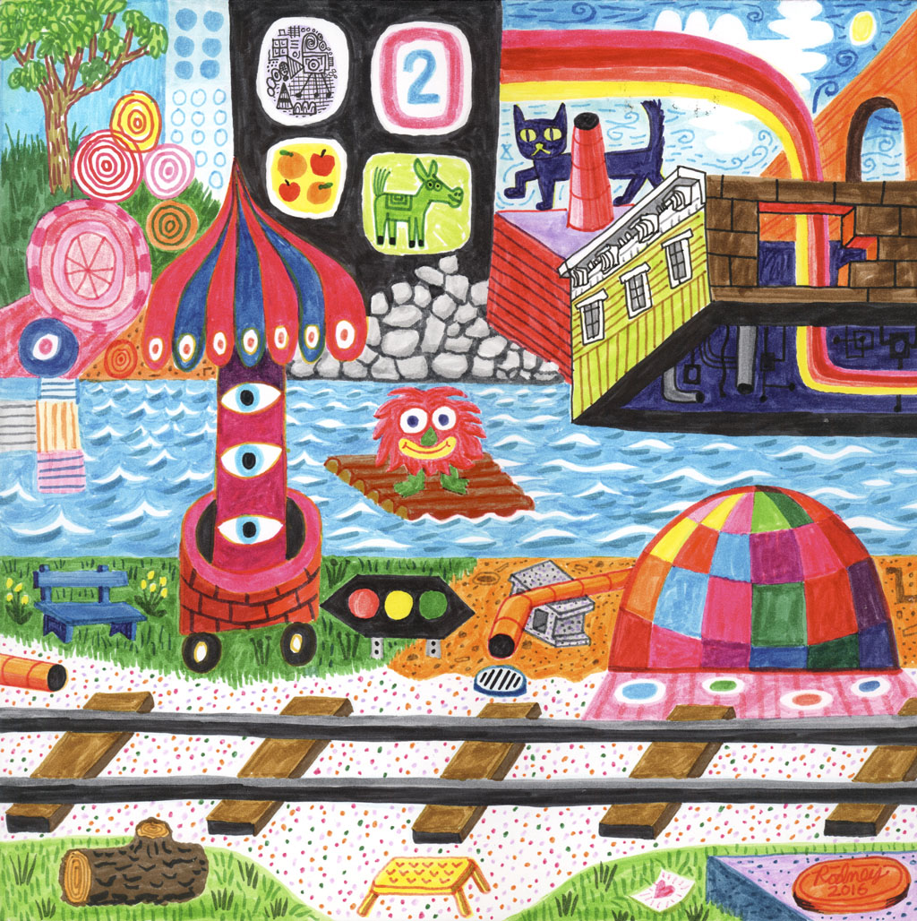 Signed Print - Hudson River View 2 with Tracks