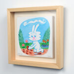 Framed Mini Canvas Print - Thunder Bunny Garden