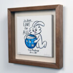 Framed Mini Canvas Print - Thunder Bunny "Love for All"