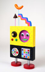 Wooden Robot Model 3 - Painted Construction