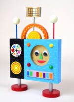 Wooden Robot Model 4 - Painted Construction
