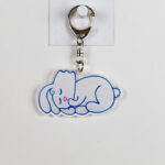 Thunder Bunny Acrylic Keychain - Sleepy