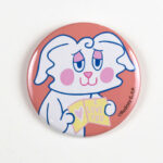 Thunder Bunny Pin Badge - Light Red