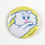Thunder Bunny Pin Badge - Yellow