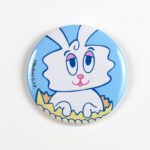 Thunder Bunny Pin Badge - Blue
