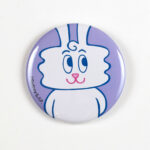 Thunder Bunny Pin Badge - Lavender